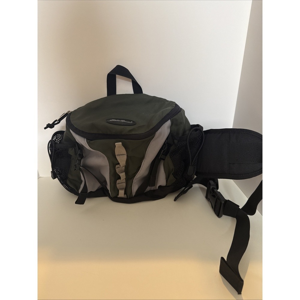 Eddie Bauer Lumber Hiking Waist Pack With 2 H2O Holders Adjustable Straps